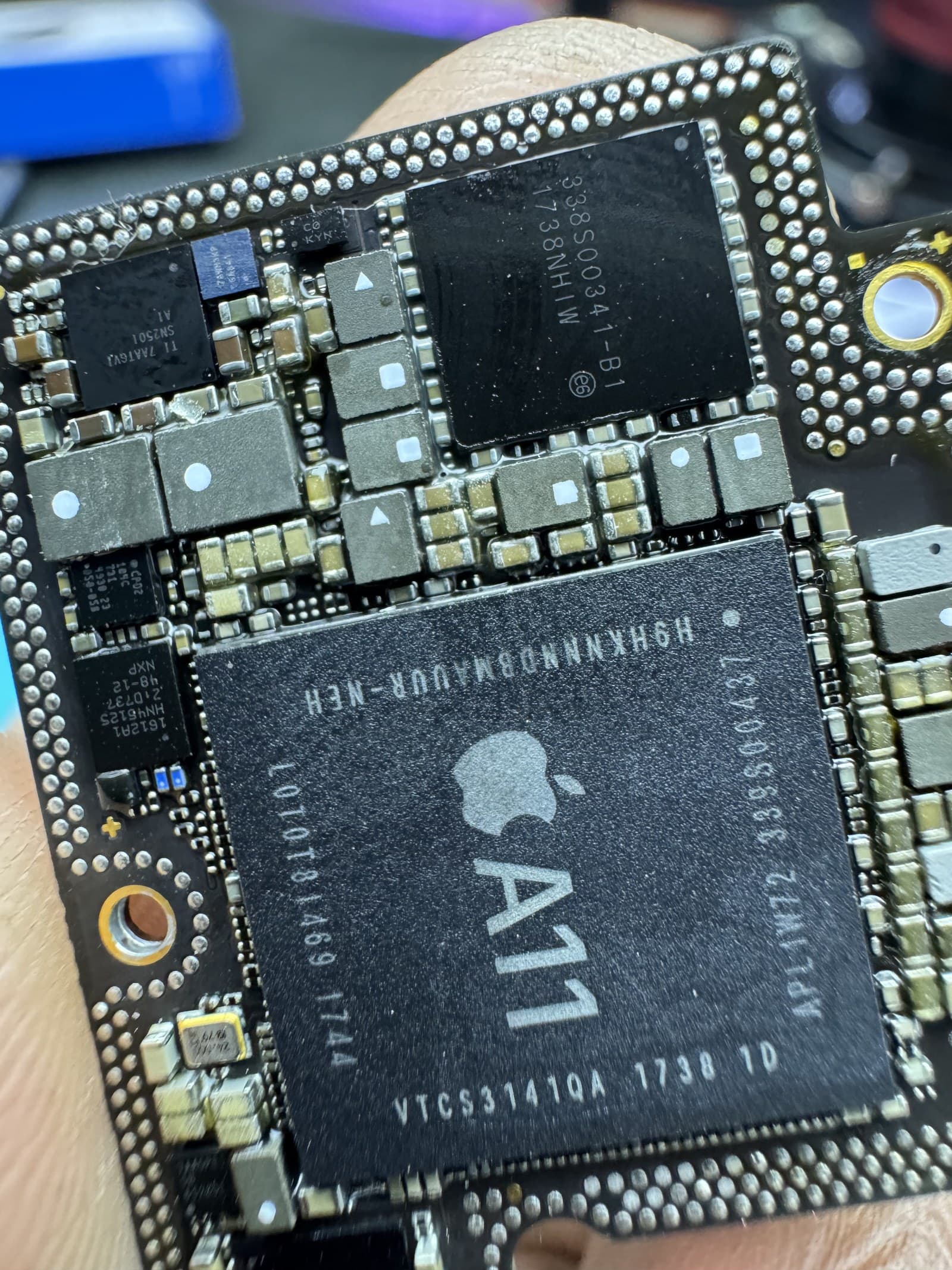 Apple A11 chip — real board-level repair